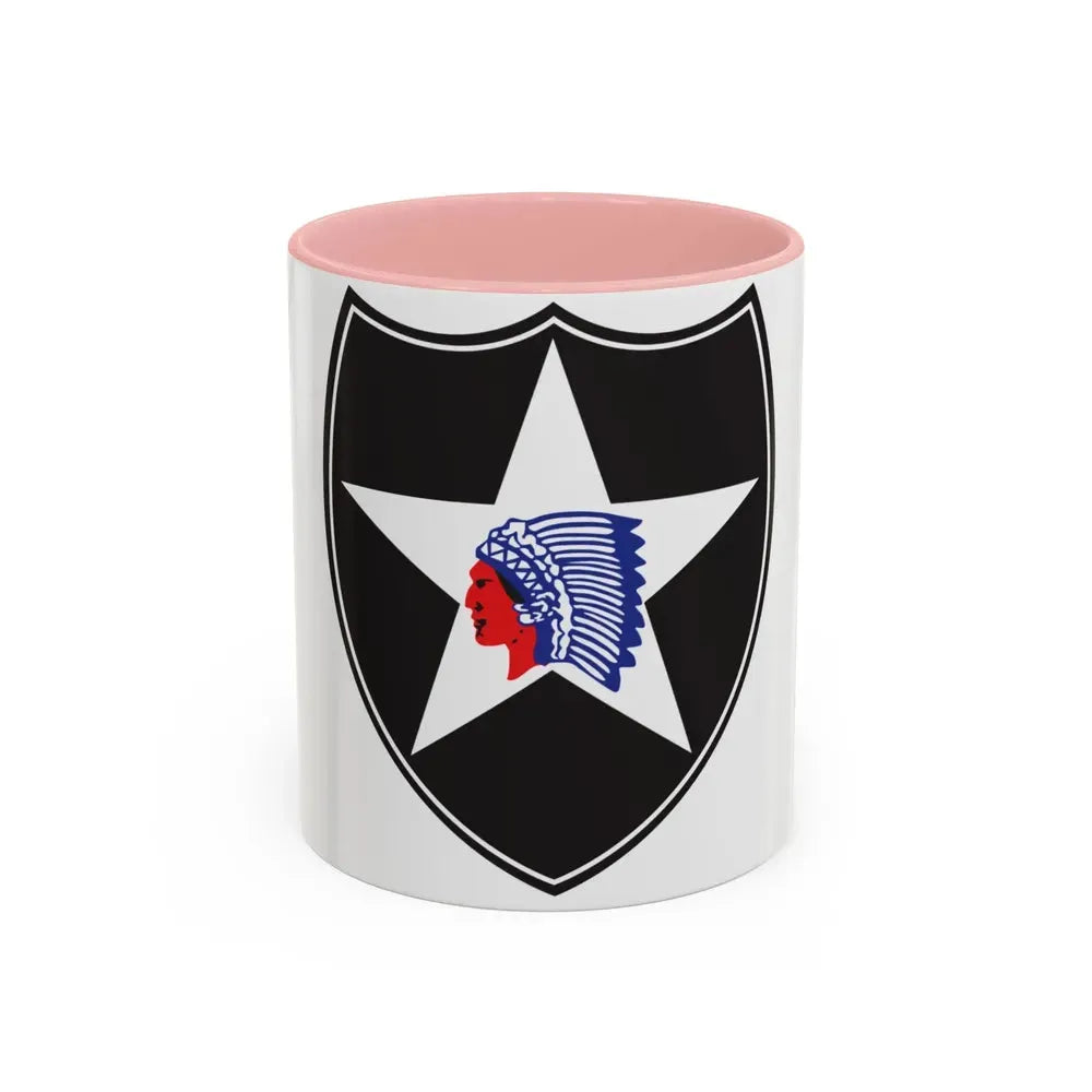 2nd Infantry Division (U.S. Army) Accent Coffee Mug 11oz Pink - Go Mug Yourself