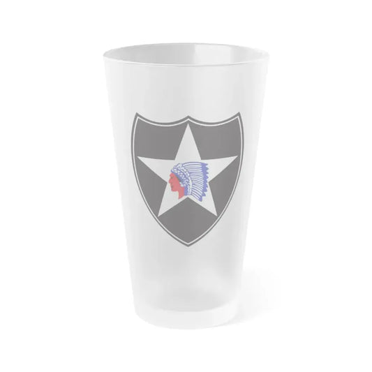 2nd Infantry Division (U.S. Army) Frosted Pint Glass 16oz Default Title - Go Mug Yourself
