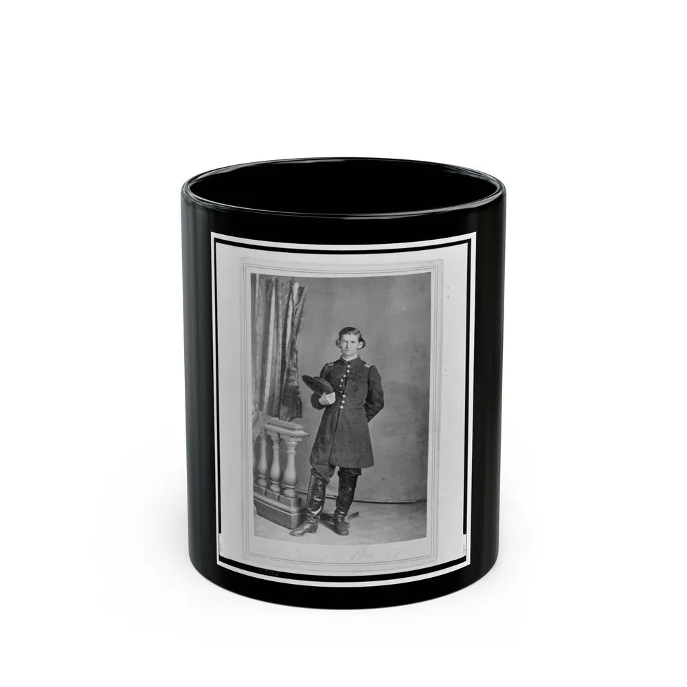 2nd Lieutenant Albert Sidney Smith, Union Officer, Full-Length Portrait, Standing, Facing Front (U.S. Civil War) Black Coffee Mug-11oz-Go Mug Yourself