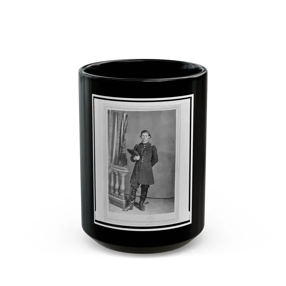 2nd Lieutenant Albert Sidney Smith, Union Officer, Full-Length Portrait, Standing, Facing Front (U.S. Civil War) Black Coffee Mug 15oz - Go Mug Yourself