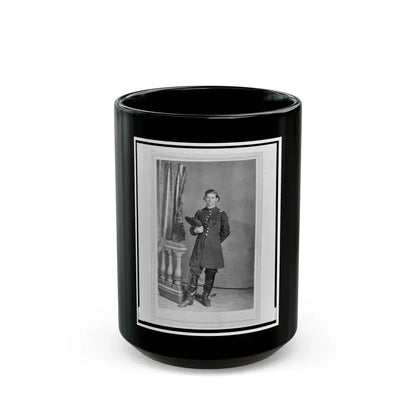 2nd Lieutenant Albert Sidney Smith, Union Officer, Full-Length Portrait, Standing, Facing Front (U.S. Civil War) Black Coffee Mug 15oz - Go Mug Yourself