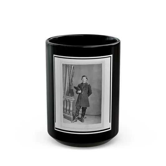 2nd Lieutenant Albert Sidney Smith, Union Officer, Full-Length Portrait, Standing, Facing Front (U.S. Civil War) Black Coffee Mug 15oz - Go Mug Yourself