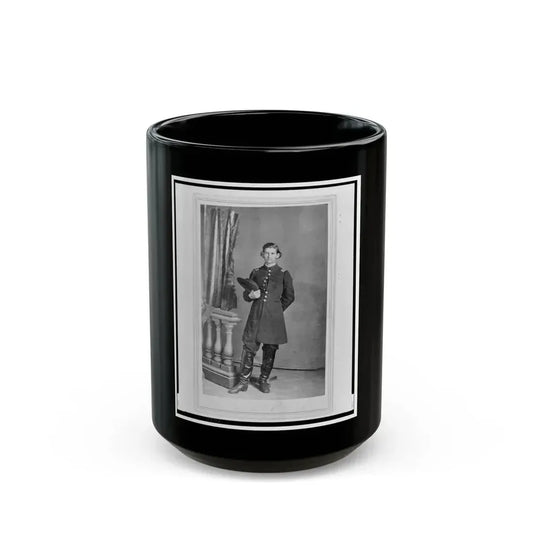 2nd Lieutenant Albert Sidney Smith, Union Officer, Full-Length Portrait, Standing, Facing Front (U.S. Civil War) Black Coffee Mug 15oz - Go Mug Yourself