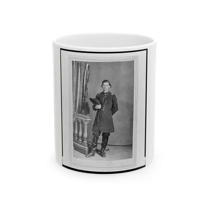 2nd Lieutenant Albert Sidney Smith, Union Officer, Full-Length Portrait, Standing, Facing Front (U.S. Civil War) White Coffee Mug 11oz - Go Mug Yourself