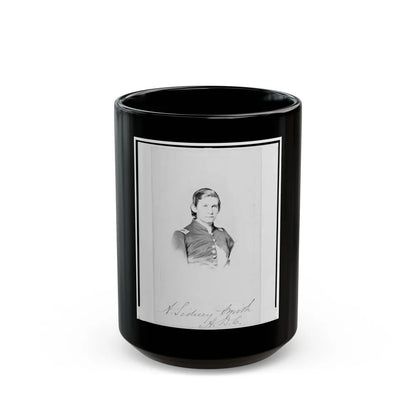 2nd Lieutenant Albert Sidney Smithschmidt, Union Officer, Head-And-Shoulders Portrait, Facing Front (U.S. Civil War) Black Coffee Mug-15oz-Go Mug Yourself