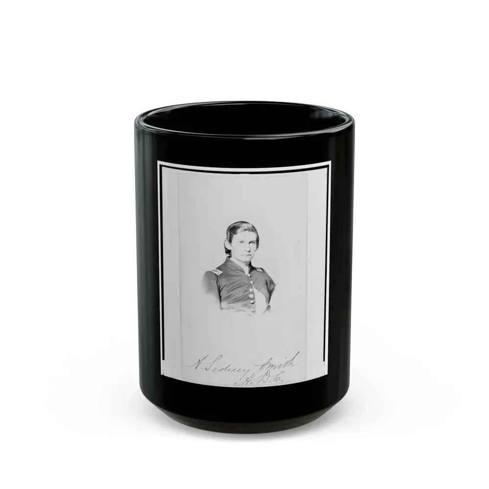 2nd Lieutenant Albert Sidney Smithschmidt, Union Officer, Head-And-Shoulders Portrait, Facing Front (U.S. Civil War) Black Coffee Mug 15oz - Go Mug Yourself
