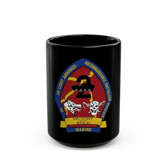 2nd Light Armored Recon Battalion 2nd Marines (USMC) Black Coffee Mug 15oz - Go Mug Yourself