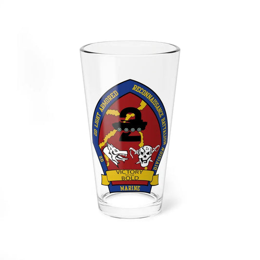 2nd Light Armored Recon Battalion 2nd Marines (USMC) Pint Glass 16oz-16oz-Go Mug Yourself