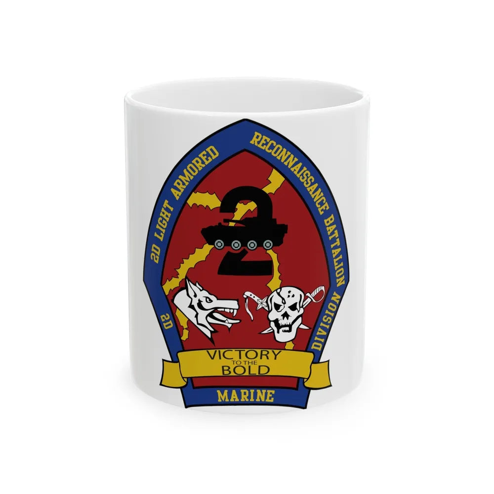 2nd Light Armored Recon Battalion 2nd Marines (USMC) White Coffee Mug-11oz-Go Mug Yourself