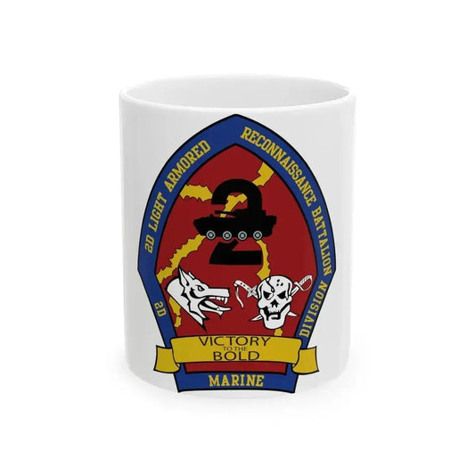 2nd Light Armored Recon Battalion 2nd Marines (USMC) White Coffee Mug 11oz - Go Mug Yourself