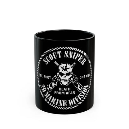 2nd Marine Division Scout Sniper (USMC) Black Coffee Mug-11oz-Go Mug Yourself