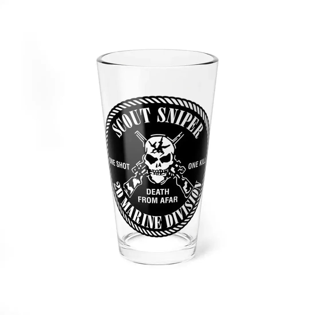 2nd Marine Division Scout Sniper (USMC) Pint Glass 16oz 16oz - Go Mug Yourself