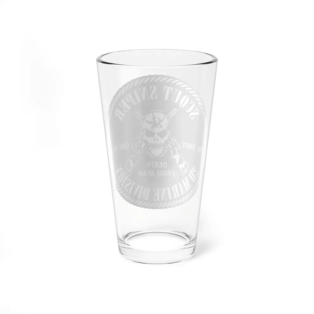 2nd Marine Division Scout Sniper (USMC) Pint Glass 16oz-Go Mug Yourself