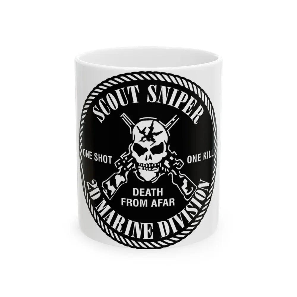 2nd Marine Division Scout Sniper (USMC) White Coffee Mug-11oz-Go Mug Yourself