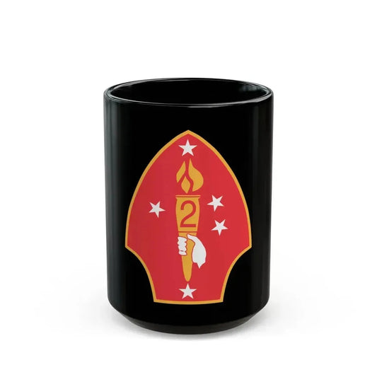 2nd Marine Divn (USMC) Black Coffee Mug 15oz - Go Mug Yourself