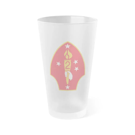 2nd Marine Divn (USMC) Frosted Pint Glass 16oz Default Title - Go Mug Yourself