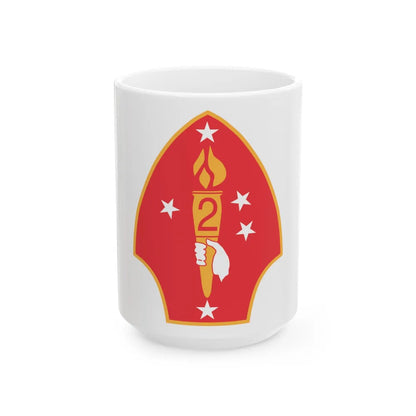 2nd Marine Divn (USMC) White Coffee Mug-15oz-Go Mug Yourself