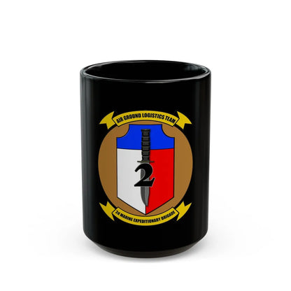 2nd Marine Expiditionary Brigade Air Ground Logistics Team (USMC) Black Coffee Mug-15oz-Go Mug Yourself