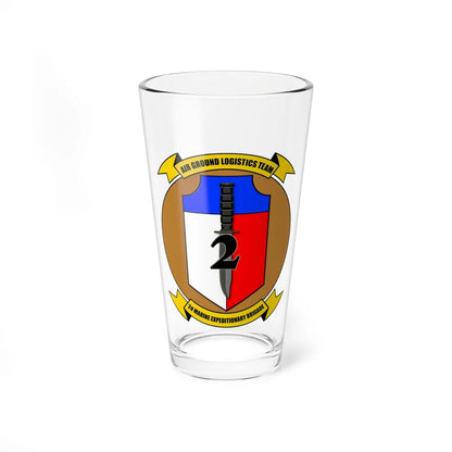 2nd Marine Expiditionary Brigade Air Ground Logistics Team (USMC) Pint Glass 16oz-16oz-Go Mug Yourself