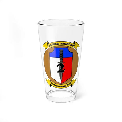 2nd Marine Expiditionary Brigade Air Ground Logistics Team (USMC) Pint Glass 16oz 16oz - Go Mug Yourself