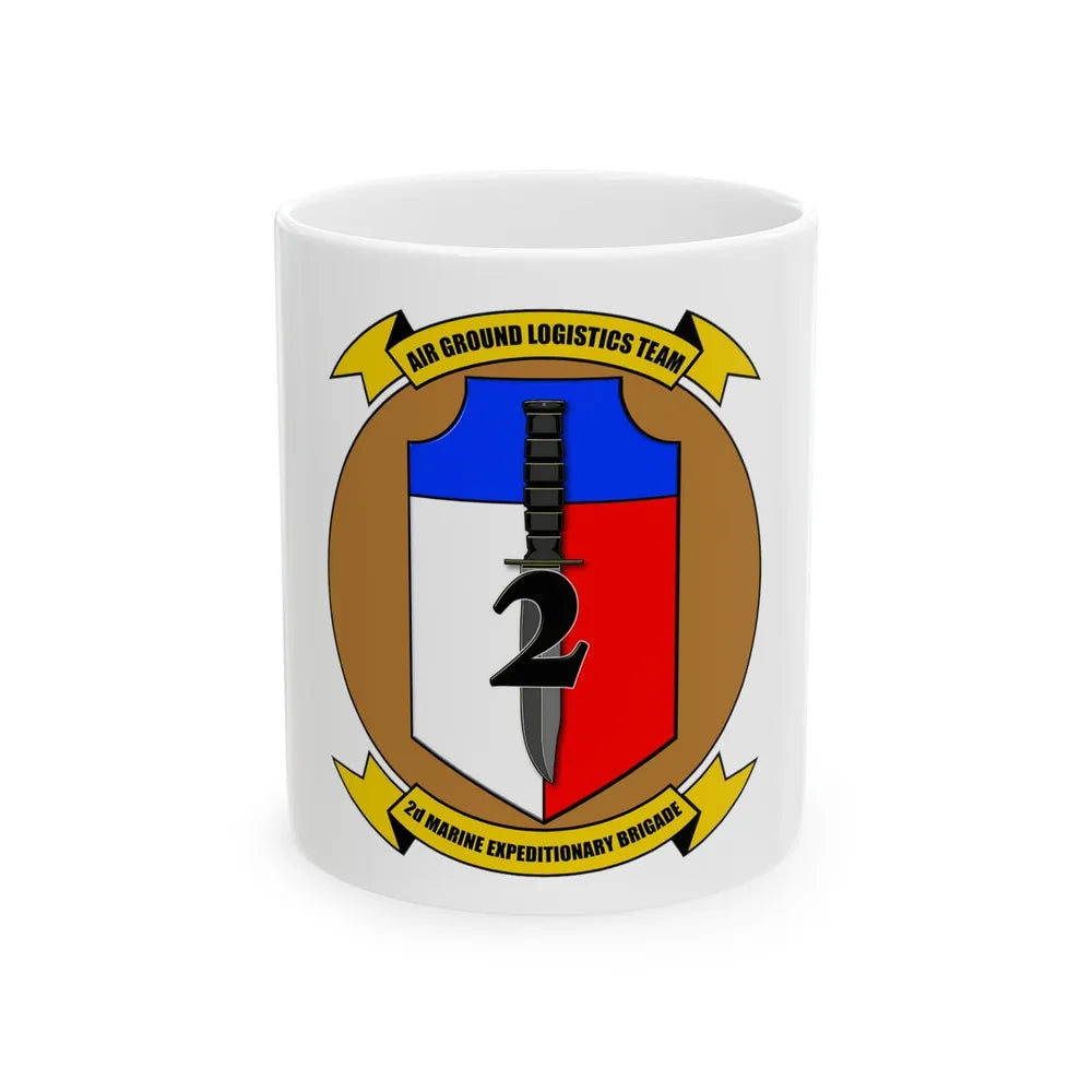 2nd Marine Expiditionary Brigade Air Ground Logistics Team (USMC) White Coffee Mug-11oz-Go Mug Yourself