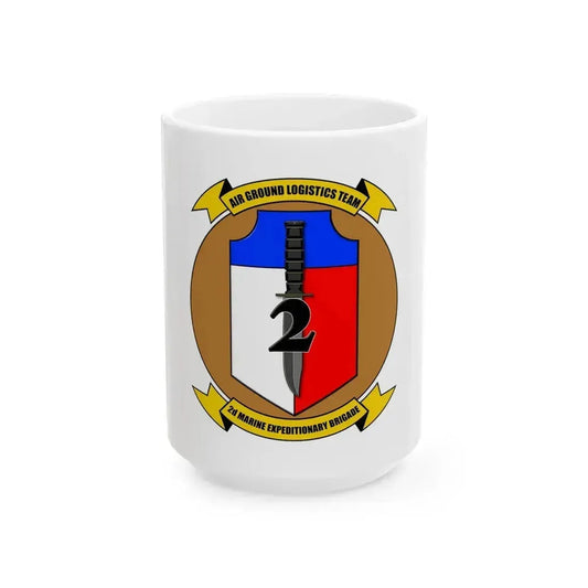 2nd Marine Expiditionary Brigade Air Ground Logistics Team (USMC) White Coffee Mug 15oz - Go Mug Yourself