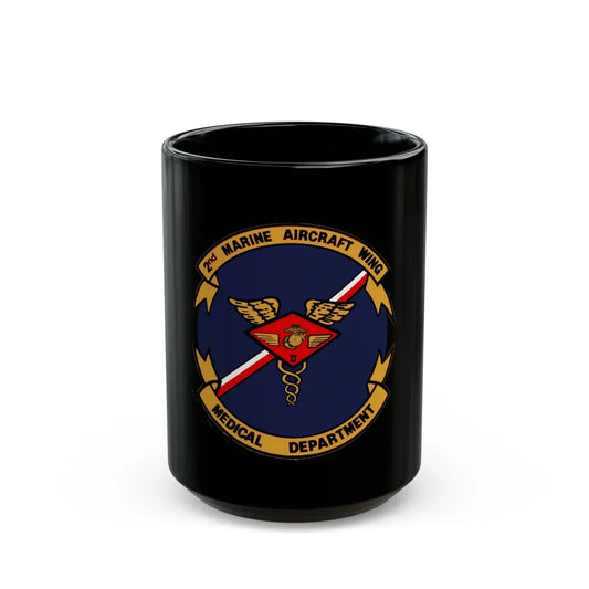 2nd MAW Medical Dept (USMC) Black Coffee Mug-15oz-Go Mug Yourself