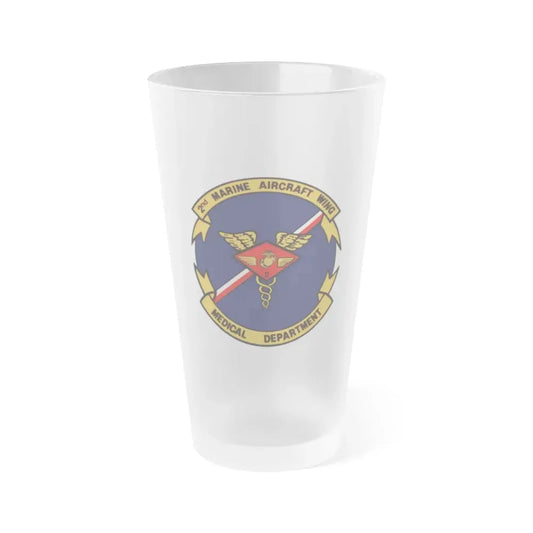 2nd MAW Medical Dept (USMC) Frosted Pint Glass 16oz Default Title - Go Mug Yourself
