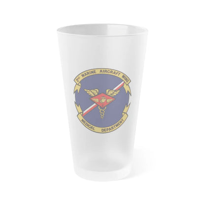 2nd MAW Medical Dept (USMC) Frosted Pint Glass 16oz-Go Mug Yourself