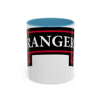 2nd Ranger Battalion (U.S. Army) Accent Coffee Mug-11oz-Light Blue-Go Mug Yourself