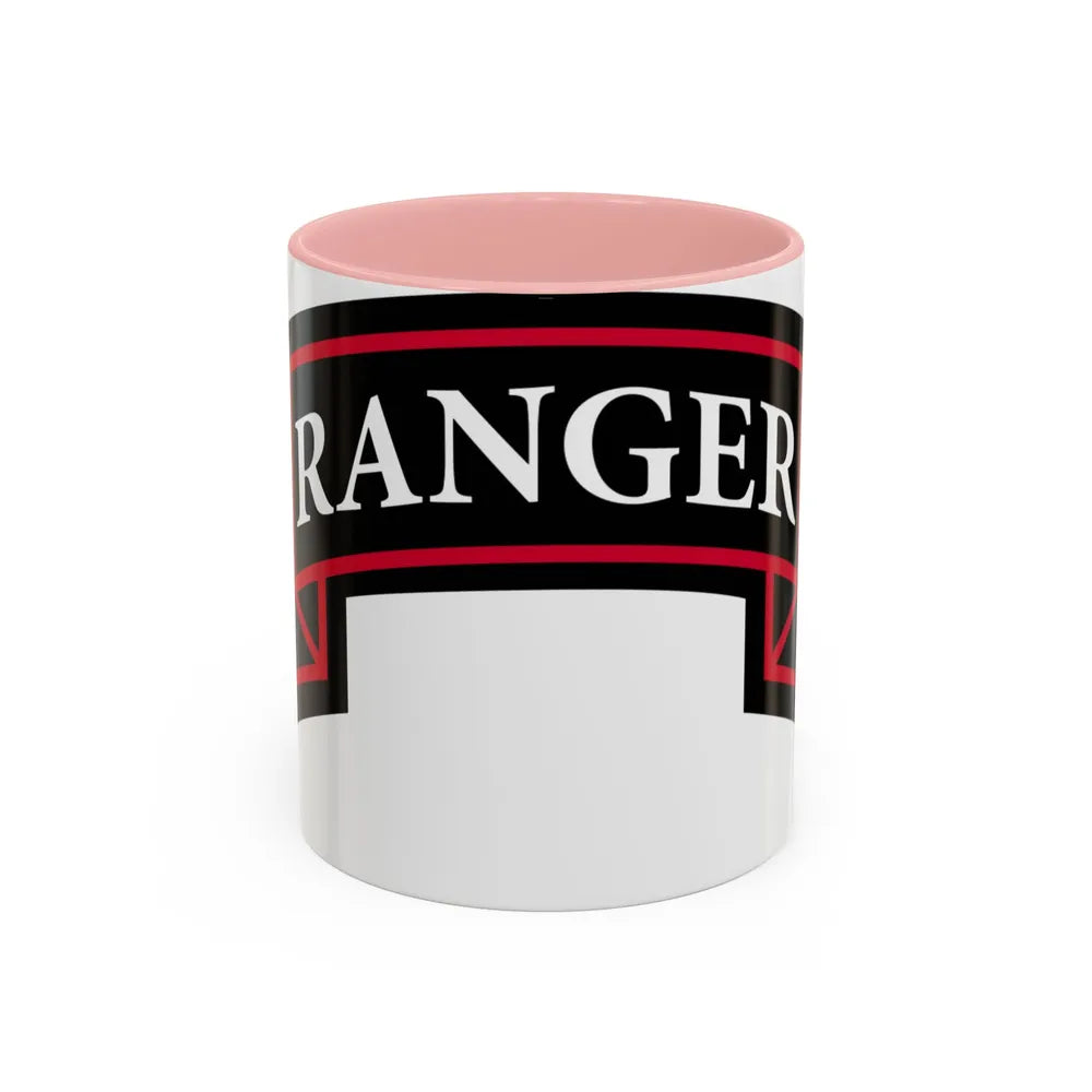 2nd Ranger Battalion (U.S. Army) Accent Coffee Mug-11oz-Pink-Go Mug Yourself