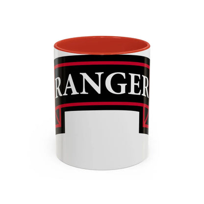 2nd Ranger Battalion (U.S. Army) Accent Coffee Mug-11oz-Red-Go Mug Yourself