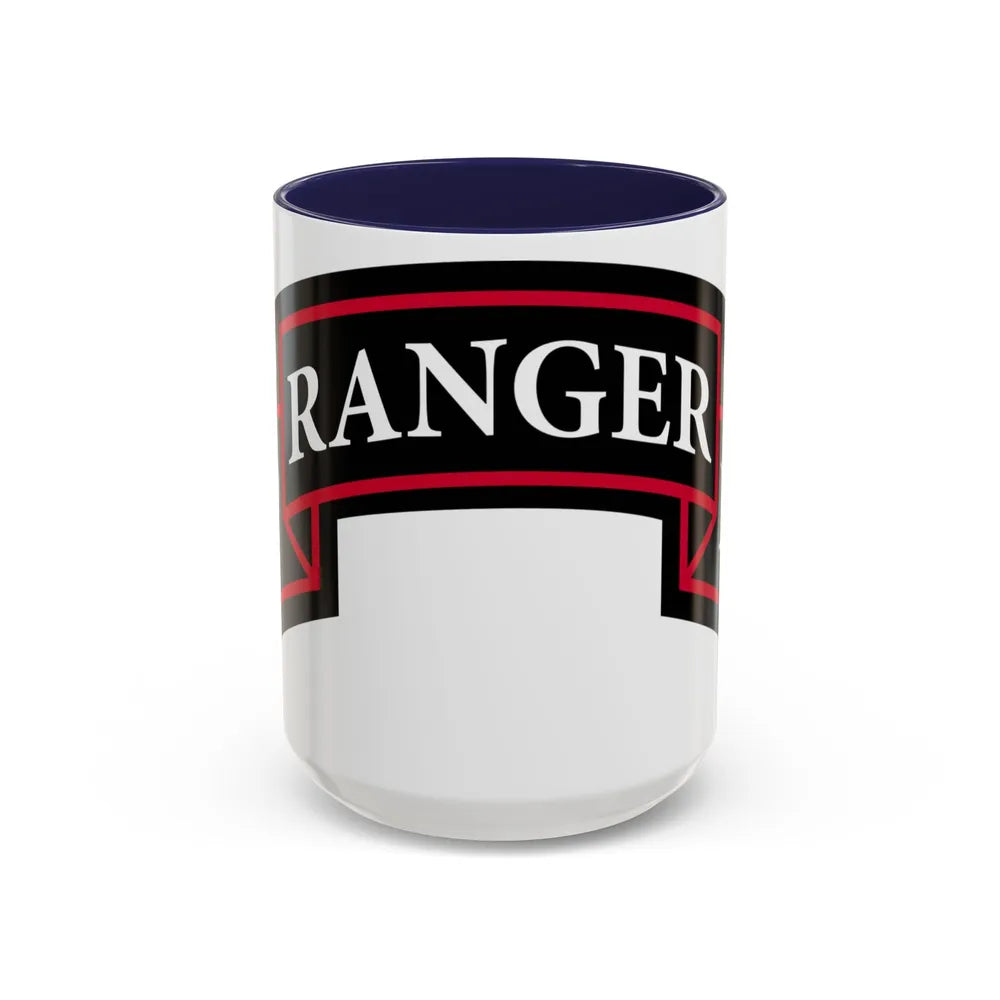 2nd Ranger Battalion (U.S. Army) Accent Coffee Mug-15oz-Navy-Go Mug Yourself