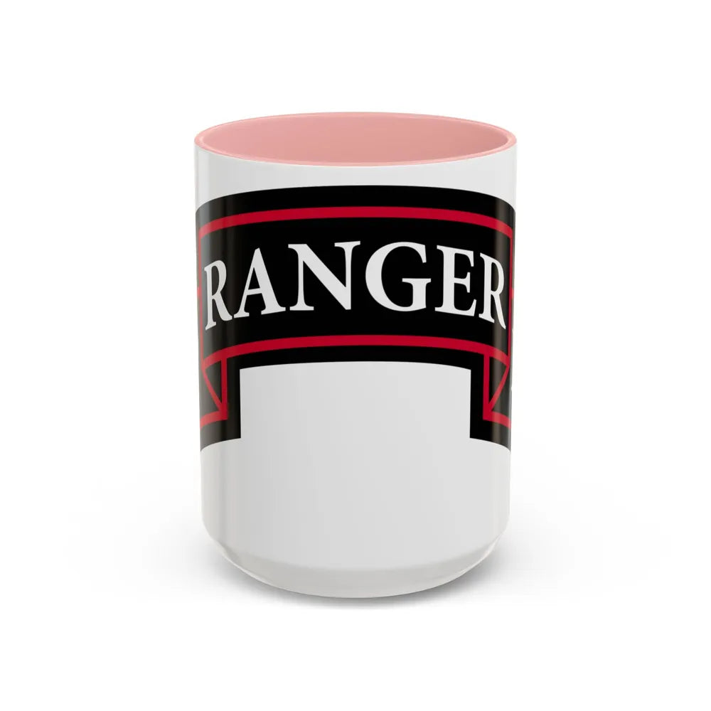 2nd Ranger Battalion (U.S. Army) Accent Coffee Mug-15oz-Pink-Go Mug Yourself