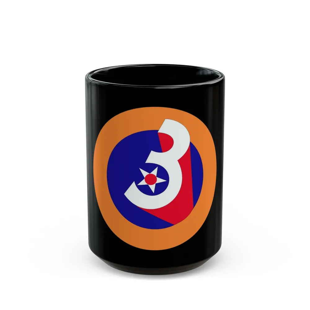 3 Air Force (U.S. Army) Black Coffee Mug-15oz-Go Mug Yourself