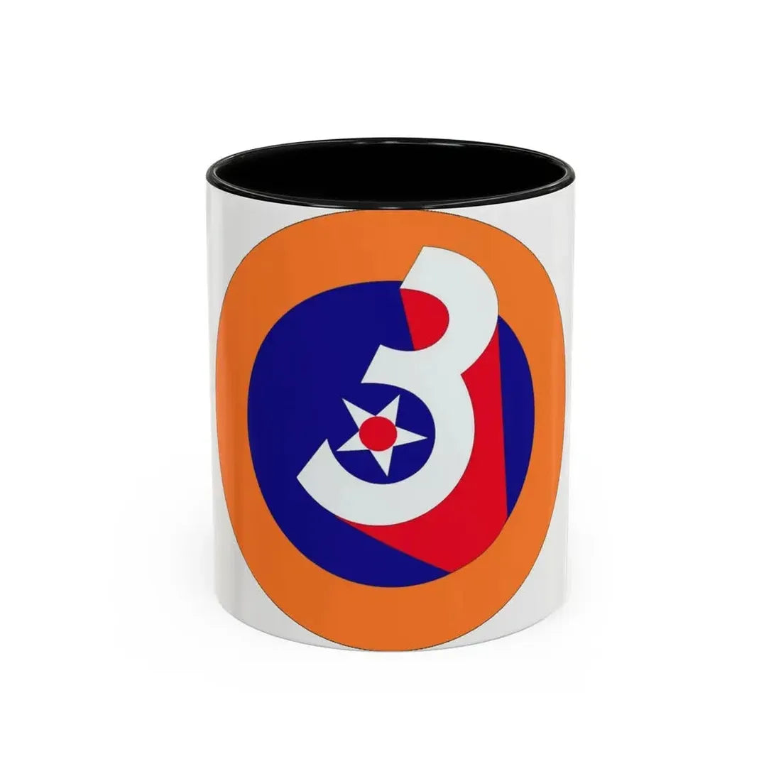 3 Air Force (U.S. Army) Accent Coffee Mug 11oz Black - Go Mug Yourself