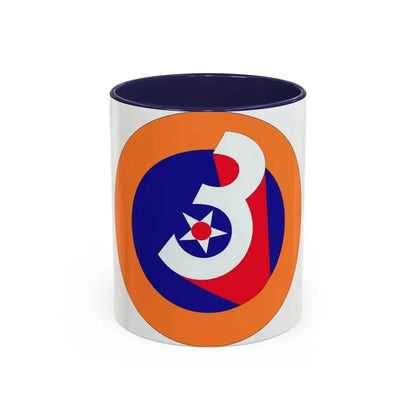 3 Air Force (U.S. Army) Accent Coffee Mug 11oz Navy - Go Mug Yourself