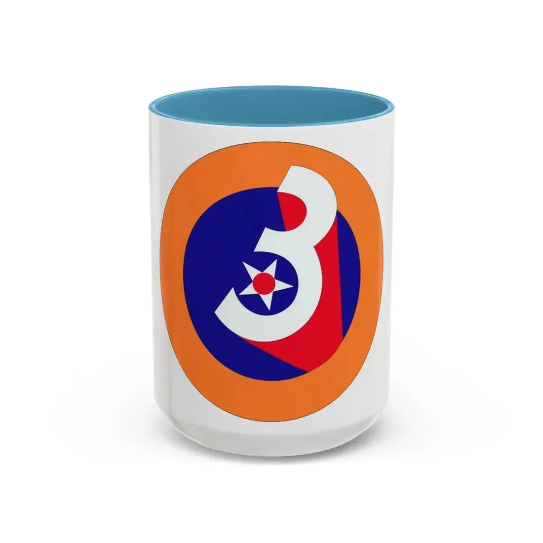 3 Air Force (U.S. Army) Accent Coffee Mug 15oz Light Blue - Go Mug Yourself