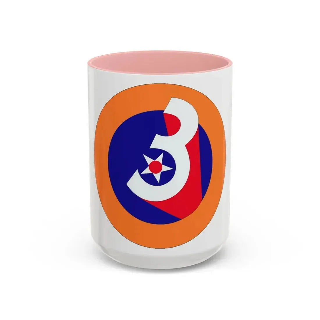 3 Air Force (U.S. Army) Accent Coffee Mug 15oz Pink - Go Mug Yourself