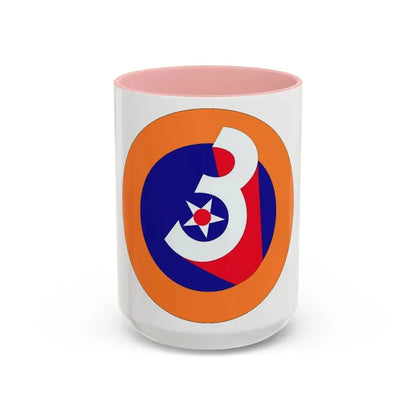 3 Air Force (U.S. Army) Accent Coffee Mug 15oz Pink - Go Mug Yourself
