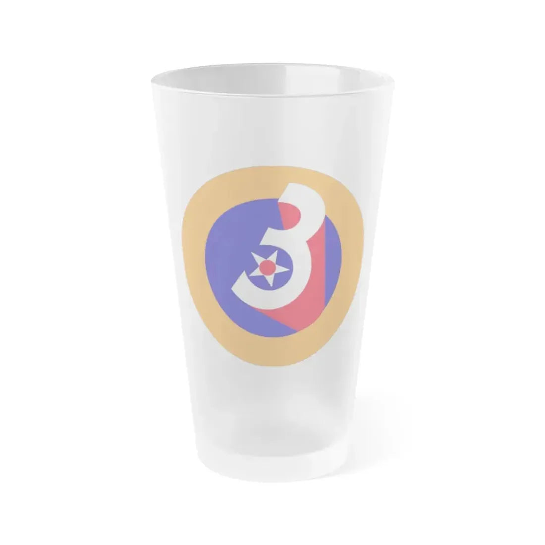 3 Air Force (U.S. Army) Frosted Pint Glass 16oz Default Title - Go Mug Yourself