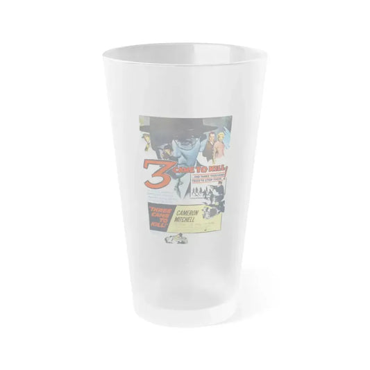 3 CAME TO KILL 1960 Movie Poster - Frosted Pint Glass 16oz 16oz Frosted - Go Mug Yourself