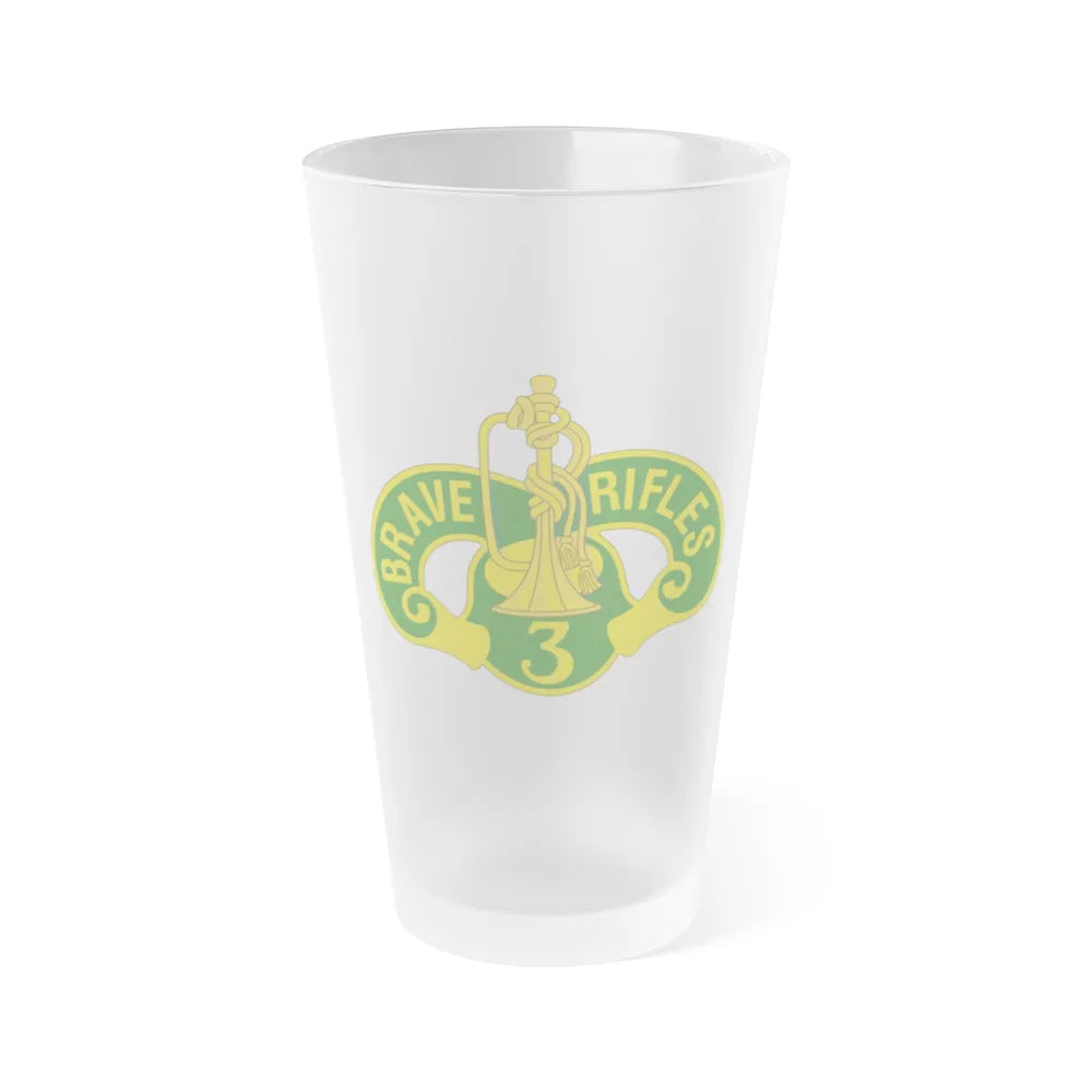 3 Cavalry Regiment 2 (U.S. Army) Frosted Pint Glass 16oz-Go Mug Yourself