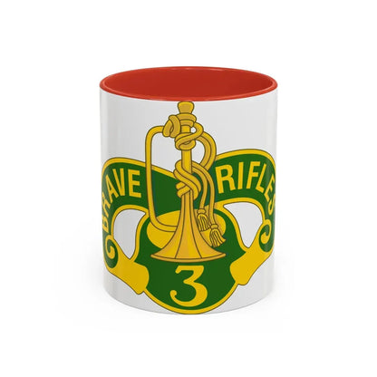 3 Cavalry Regiment 2 (U.S. Army) Accent Coffee Mug 11oz Red - Go Mug Yourself