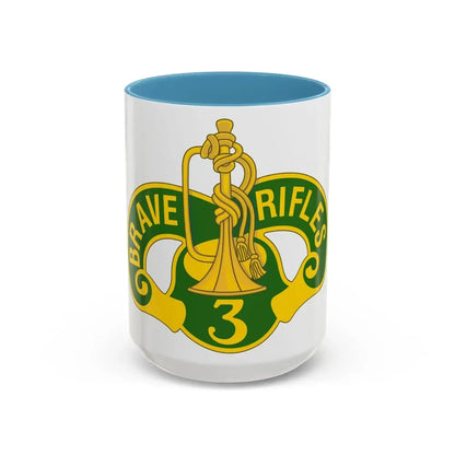 3 Cavalry Regiment 2 (U.S. Army) Accent Coffee Mug 15oz Light Blue - Go Mug Yourself