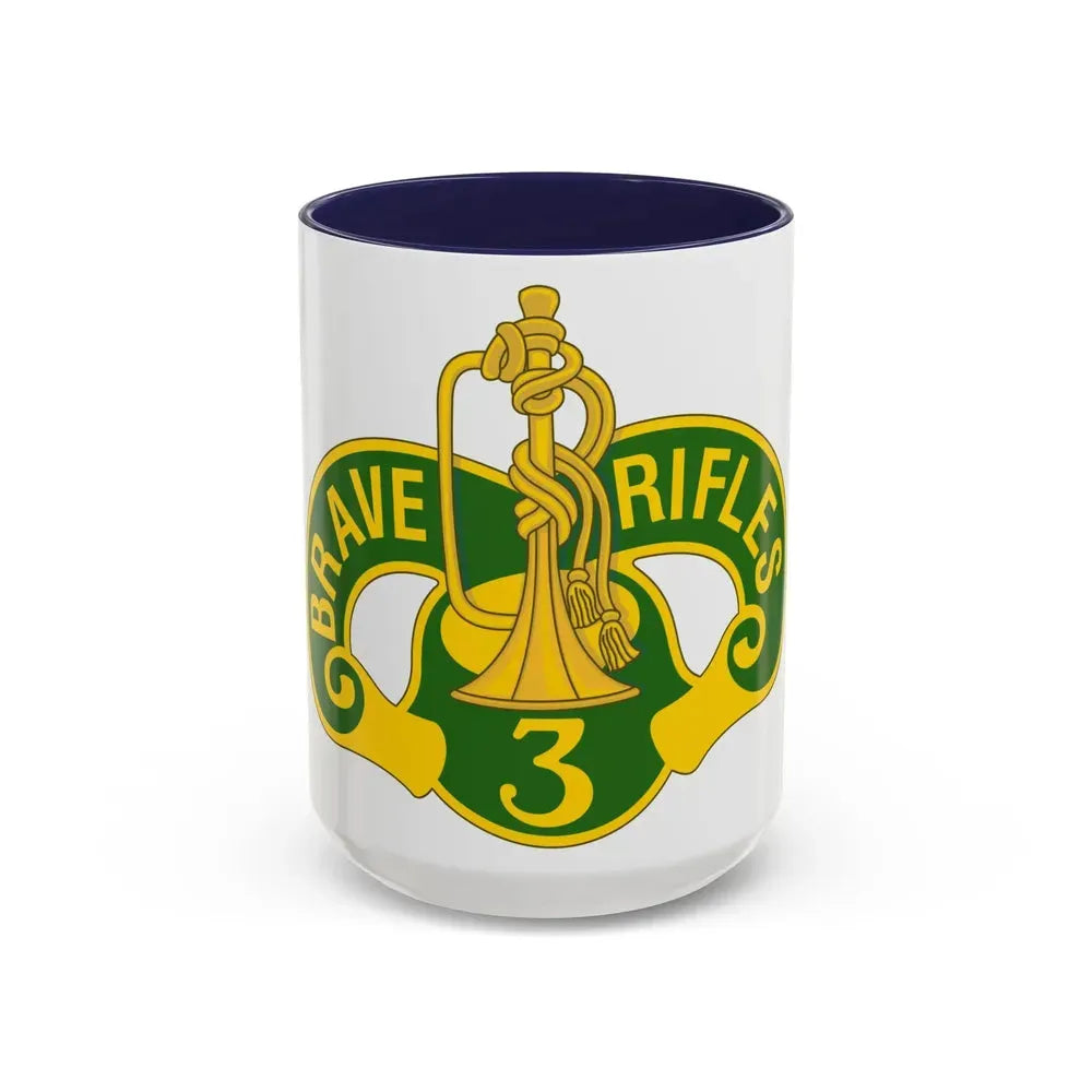 3 Cavalry Regiment 2 (U.S. Army) Accent Coffee Mug 15oz Navy - Go Mug Yourself