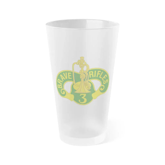 3 Cavalry Regiment 2 (U.S. Army) Frosted Pint Glass 16oz Default Title - Go Mug Yourself