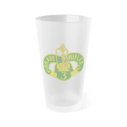 3 Cavalry Regiment 2 (U.S. Army) Frosted Pint Glass 16oz Default Title - Go Mug Yourself