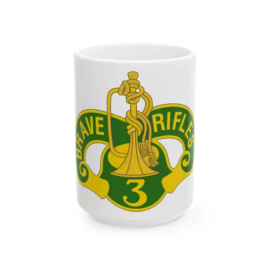 3 Cavalry Regiment 2 (U.S. Army) White Coffee Mug 15oz - Go Mug Yourself
