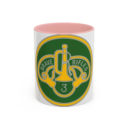 3 Cavalry Regiment 3 (U.S. Army) Accent Coffee Mug 11oz Pink - Go Mug Yourself